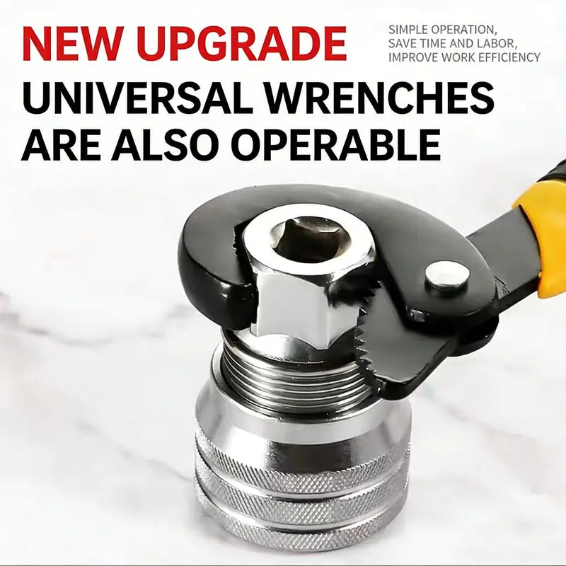 Universal Socket Wrench Tool, Multi-Function Adjustable Socket for 3/8-Inch Ratchet, Torque Wrench & Power Drill