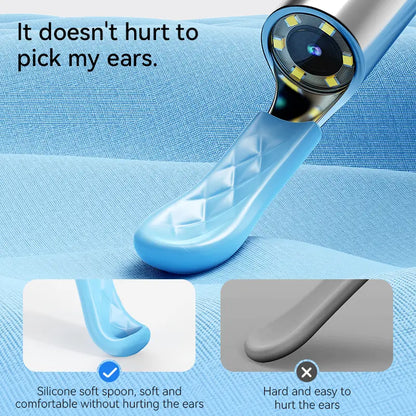 1080P HD Ear Wax Removal Tool with Camera, 6-Piece Ear Cleaning Kit, Rechargeable USB Ear Cleaner with WiFi Connectivity