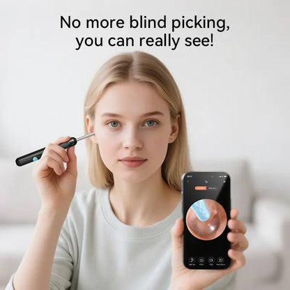 1080P HD Ear Wax Removal Tool with Camera, 6-Piece Ear Cleaning Kit, Rechargeable USB Ear Cleaner with WiFi Connectivity